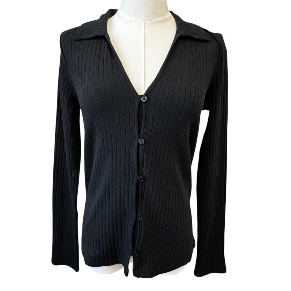 New SANCTUARY Women's Black Daydreamer Knit Shirt Size S